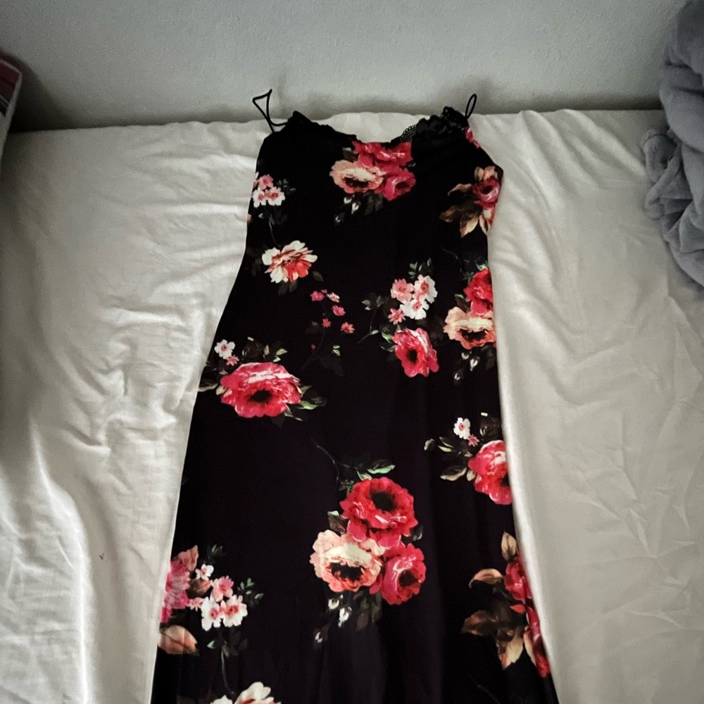 Floral Black Maxi Dress